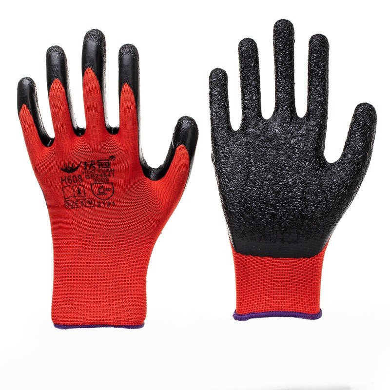 Factory customized latex anti wrinkle coating anti slip palm size M-XL universal and horticultural work glove manufacturer