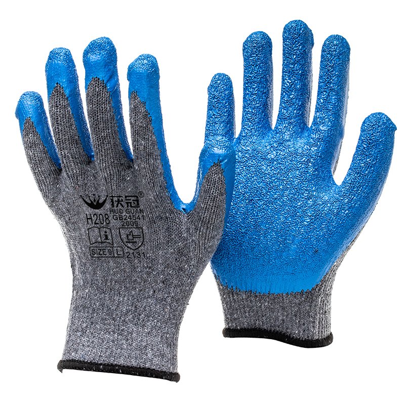 Ten latex wrinkle gloves